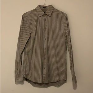 Armani Exchange gray button down